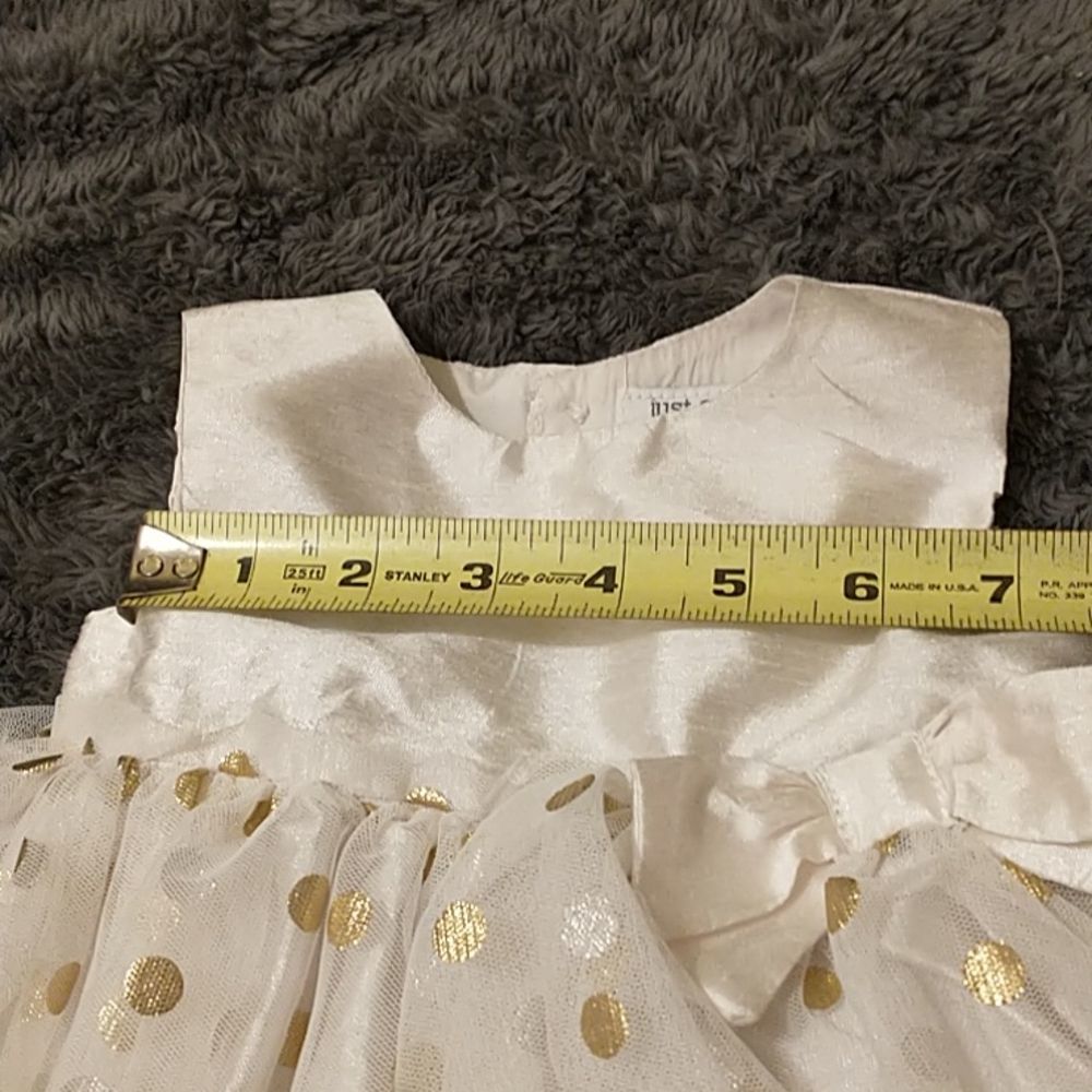 Ivory and Gold Polka Dot Tulle Dress! - Picture 10 of 13